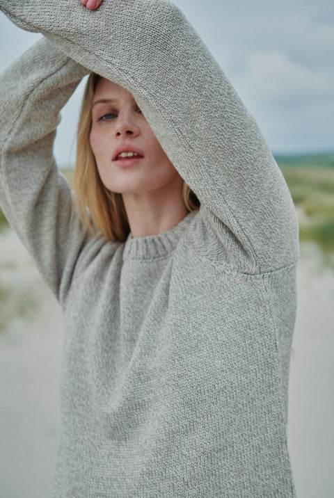Aoife Supersoft Merino Crewneck Sweater - Oat