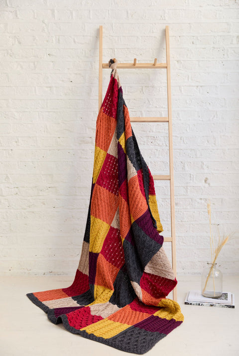 Killala Aran Intarsia Merino Blanket 837