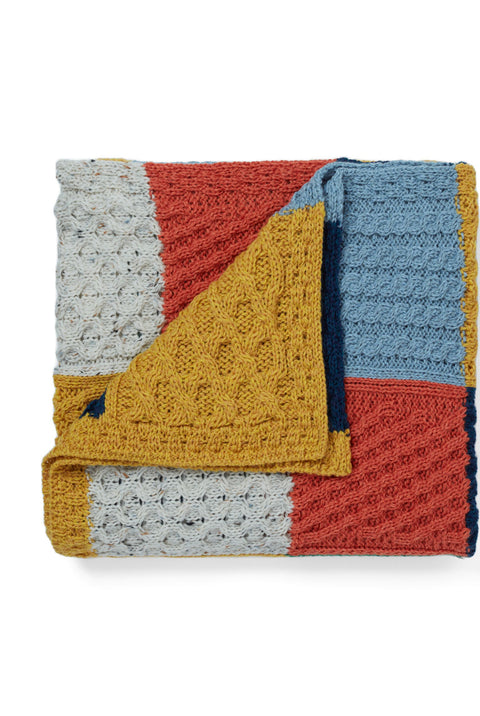 Killala Aran Intarsia Merino Blanket 851