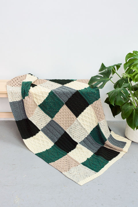 Killala Aran Intarsia Merino Blanket 850