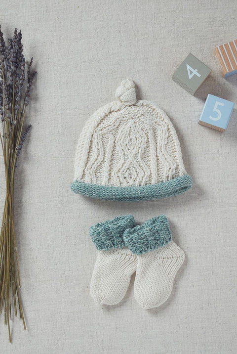 Trá Beag Baby Merino AranSock - Seafoam